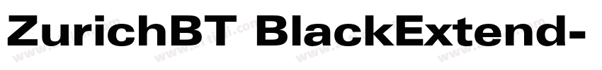 ZurichBT BlackExtend字体转换